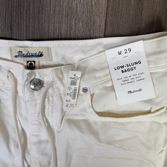 Madewell Low-Slung Baggy Jean Sz 29 Vintage Canvas Airy Denim Edition Drawstring - Picture 7 of 11